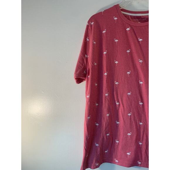DENIM & FLOWERS Men's Slim Fit Flamingo Tee Shirt / Size: XL - Picture 5 of 7
